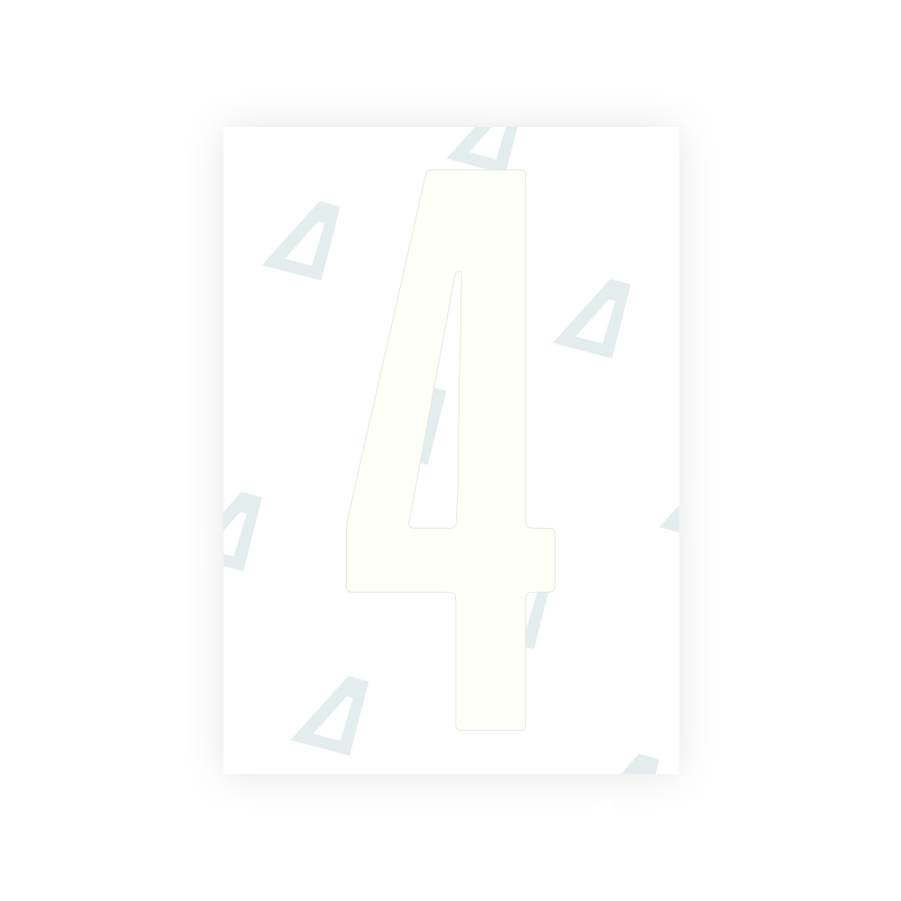 Alite Nanofilm for US (Ohio 2021) license plates - Symbol "4"