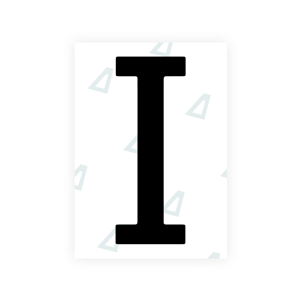 Alite Nanofilm for US (Ohio 2021) license plates - Symbol "I"