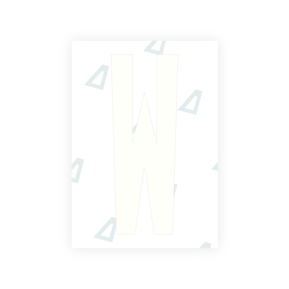 Alite Nanofilm for US (Ohio 2021) license plates - Symbol "W"