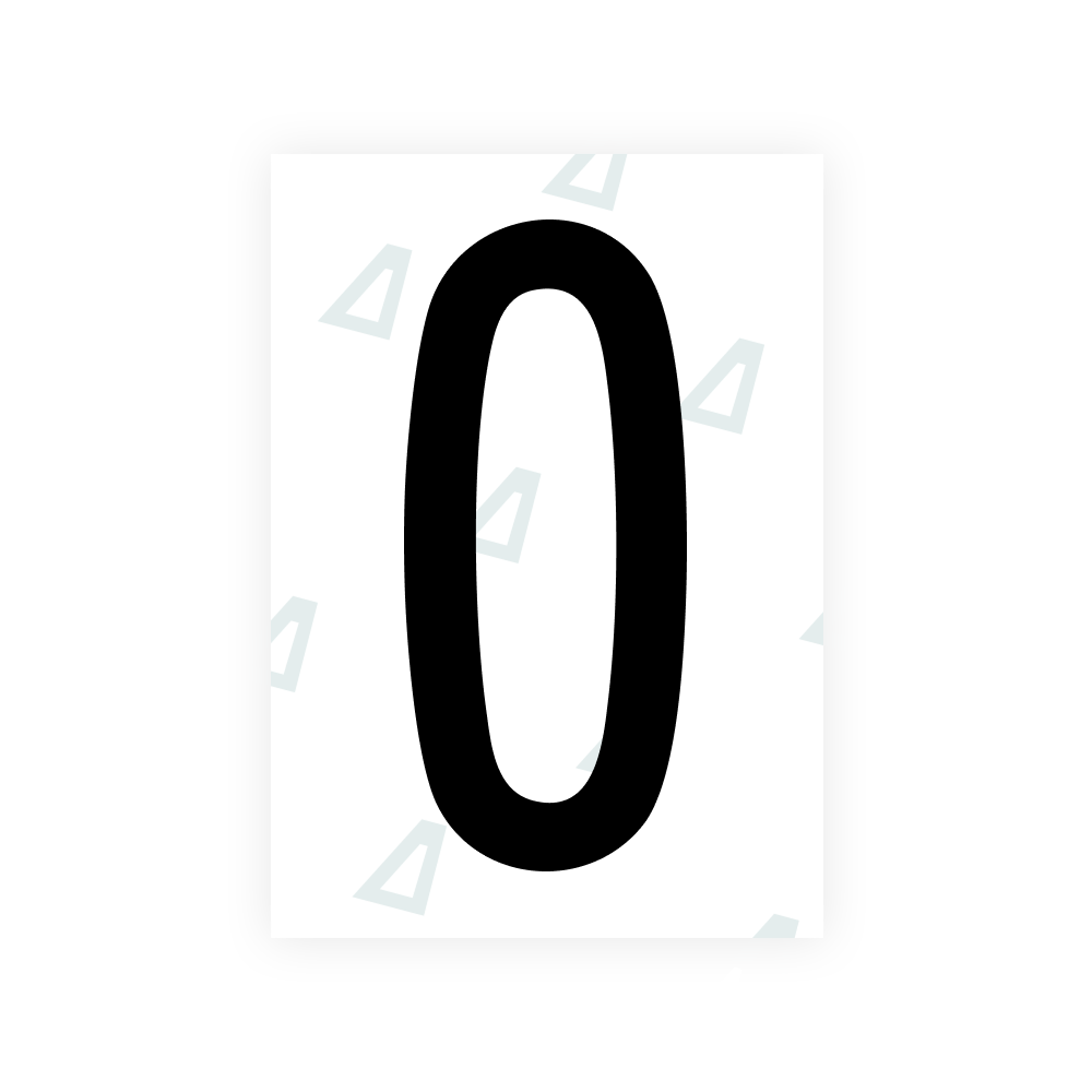 Alite Nanofilm for US (Oregon) license plates - Symbol "0"