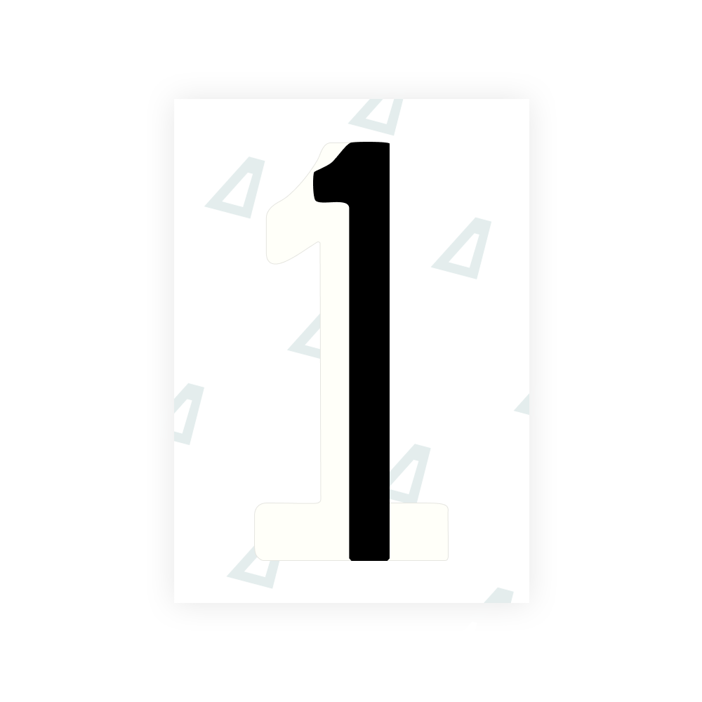 Alite Nanofilm for US (Oregon) license plates - Symbol "1"
