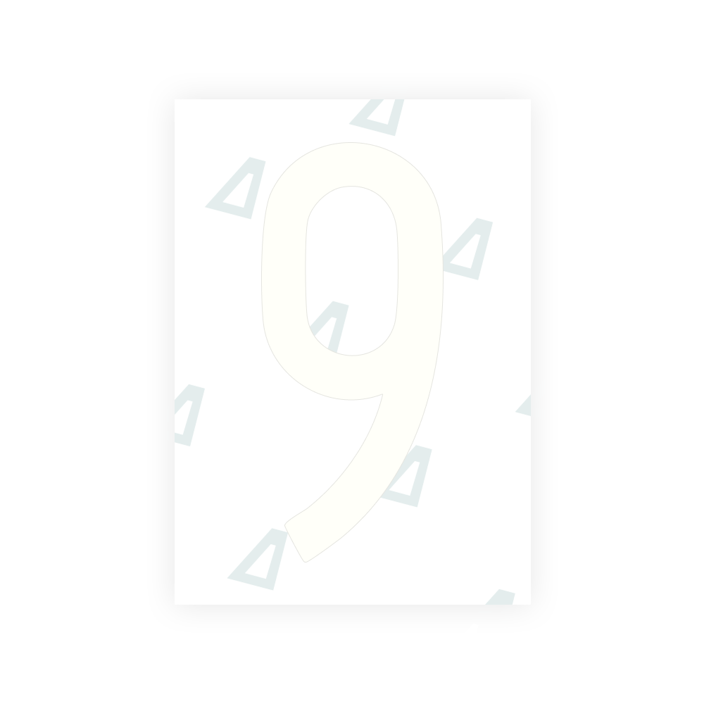 Alite Nanofilm for US (Oregon) license plates - Symbol "9"