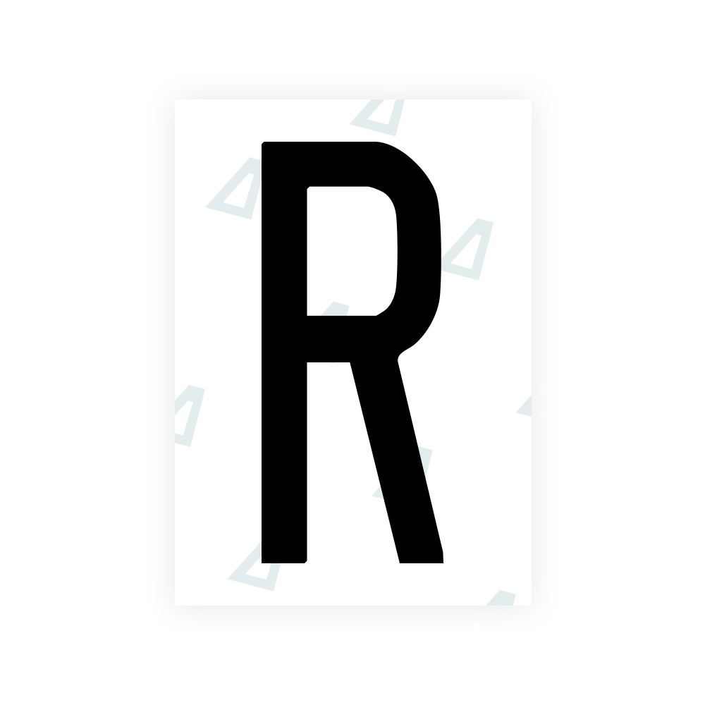 Alite Nanofilm for US (Oregon) license plates - Symbol "R"