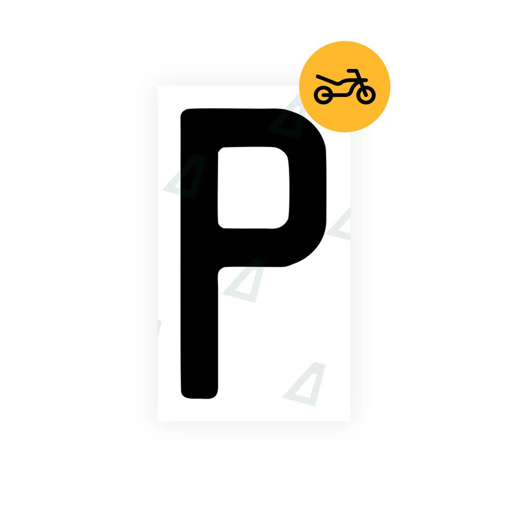 Alite Nanofilm for Switzerland Moto license plates - Symbol "P" - Alite