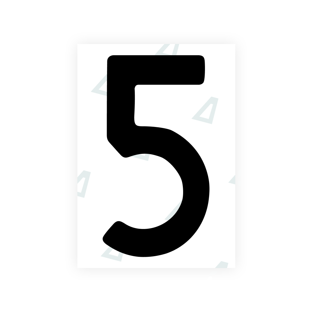 Alite Nanofilm für polnische Kfz-Kennzeichen - Symbol "5"