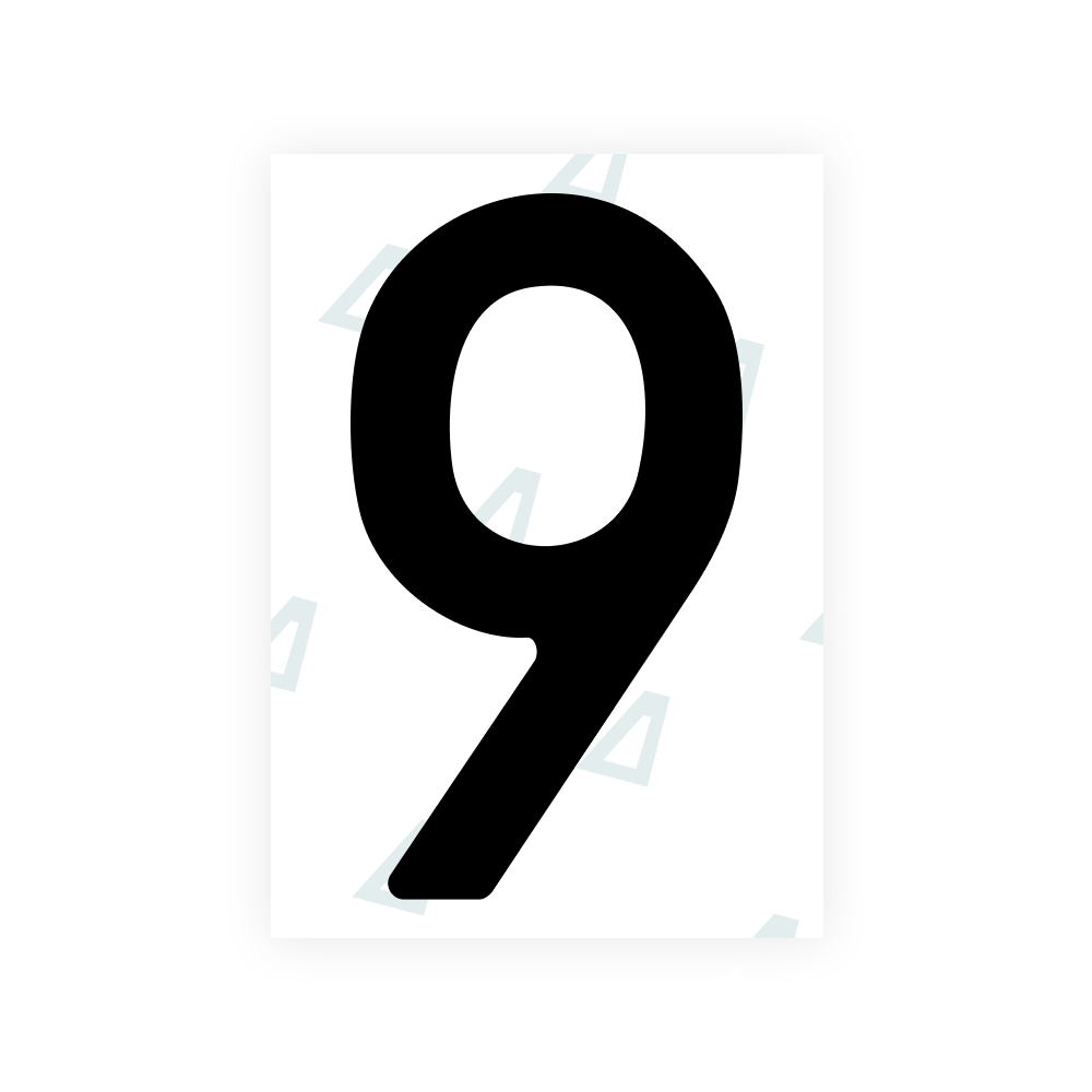 Alite Nanofilm pour plaques d'immatriculation polonaises - Symbole « 9 »