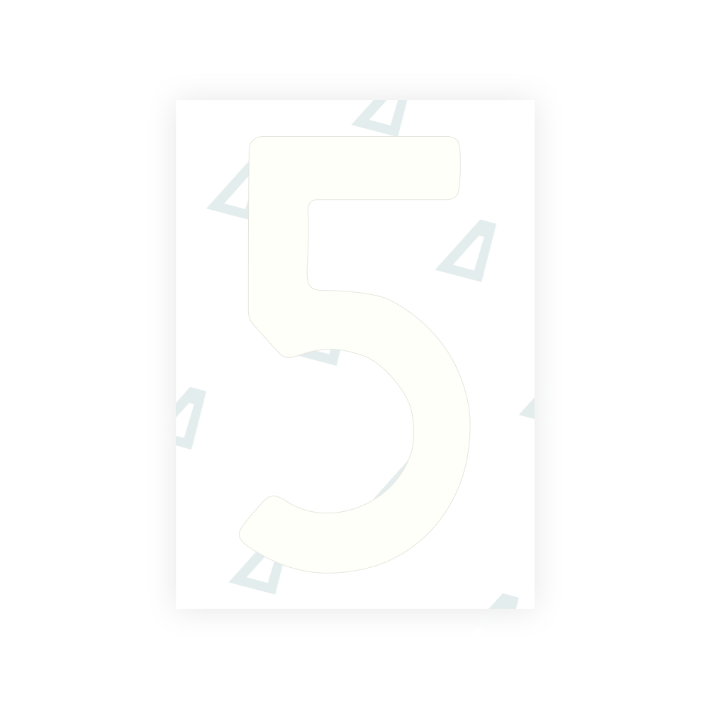 Alite Nanofilm for Poland (Wide) license plates - Symbol "5"