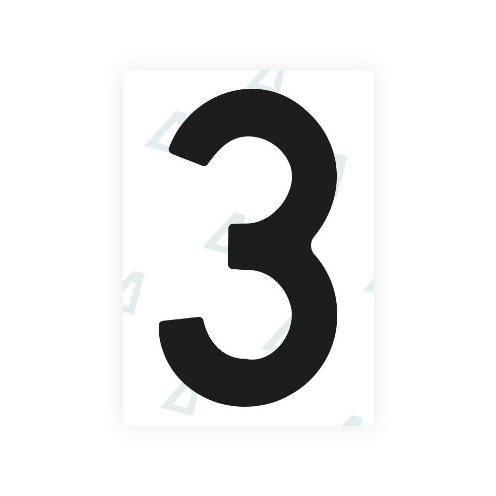 Alite Nanofilm pour plaques d'immatriculation du Portugal - Symbole "3"