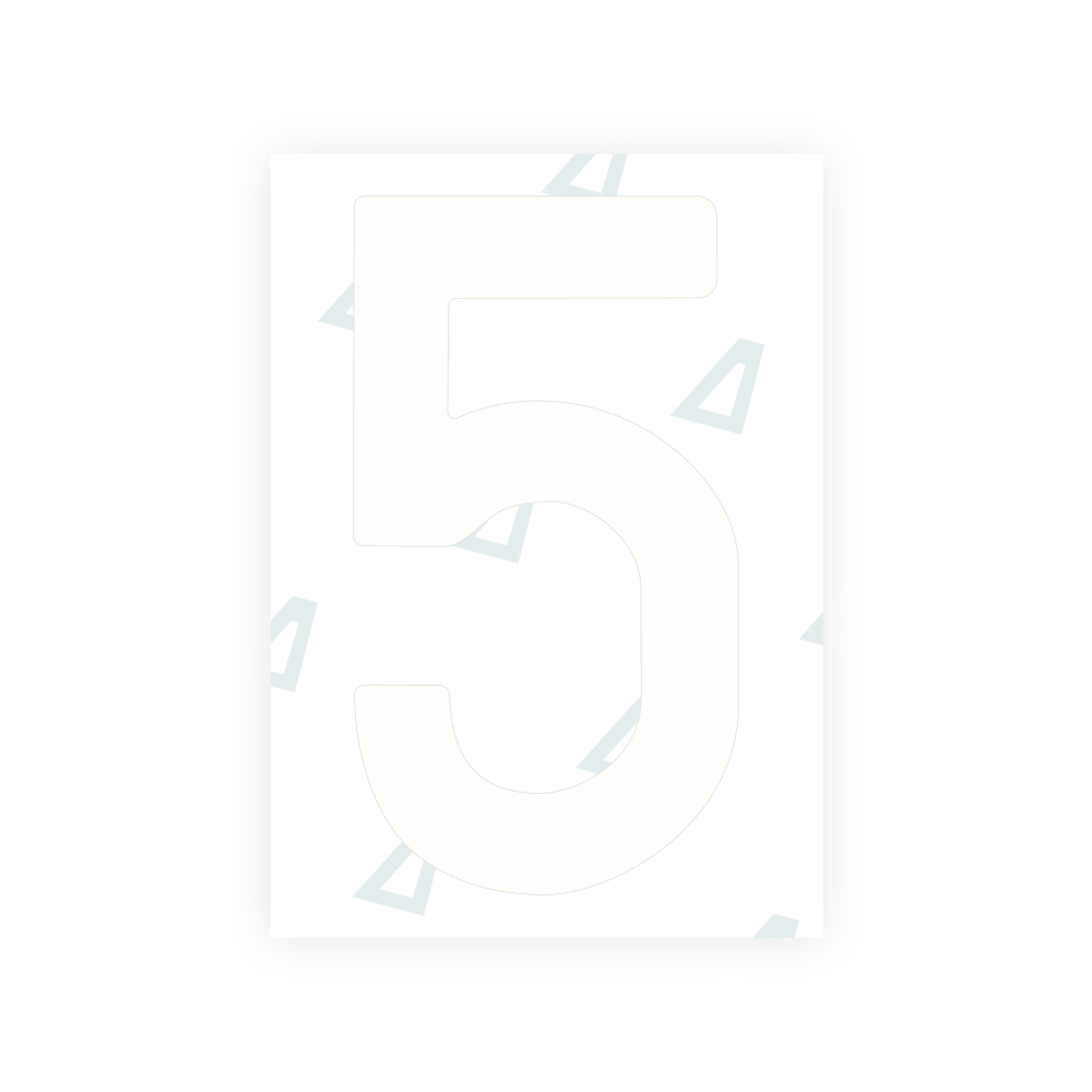 Alite Nanofilm für portugiesische Nummernschilder - Symbol "5"