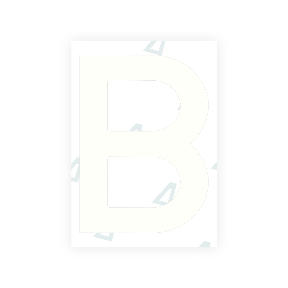 ポルトガルのナンバープレート用Aliteナノフィルム - シンボル「B」