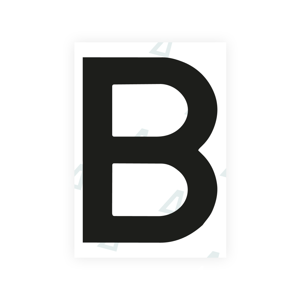 ポルトガルのナンバープレート用Aliteナノフィルム - シンボル「B」