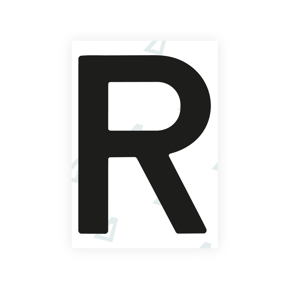 Alite Nanofilm für portugiesische Nummernschilder - Symbol "R"