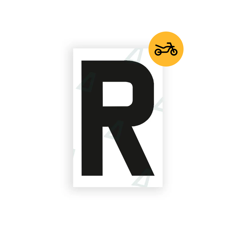 Alite Nanofilm for United Kingdom Moto license plates - Symbol "R" - Alite