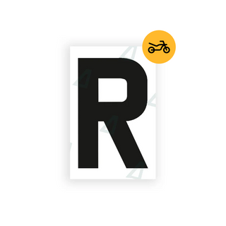 Alite Nanofilm for United Kingdom Moto license plates - Symbol "R" - Alite