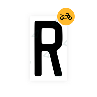 Alite Nanofilm for Switzerland Moto license plates - Symbol "R" - Alite