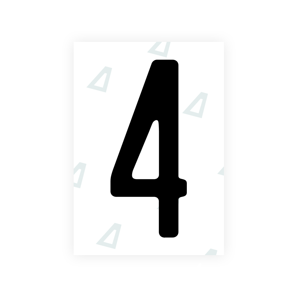 Alite Nanofilm für US-amerikanische (Rhode Island - geprägte) Kfz-Kennzeichen - Symbol "4"