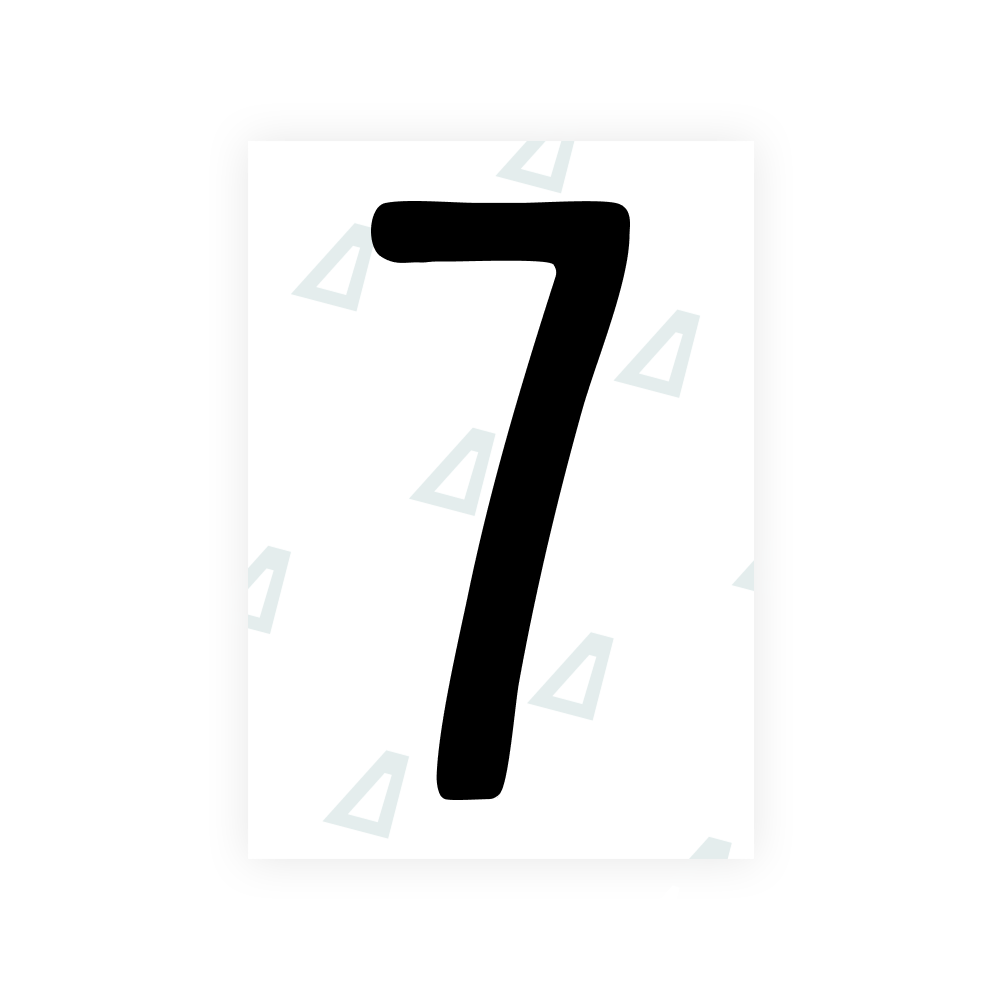 Alite Nanofilm for US (Rhode Island - Embossed) license plates - Symbol "7"