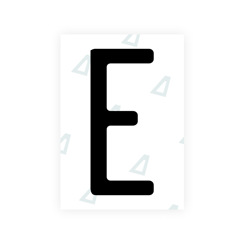 Alite Nanofilm para placas de matrícula dos EUA (Rhode Island - Relevo) - Símbolo "E"