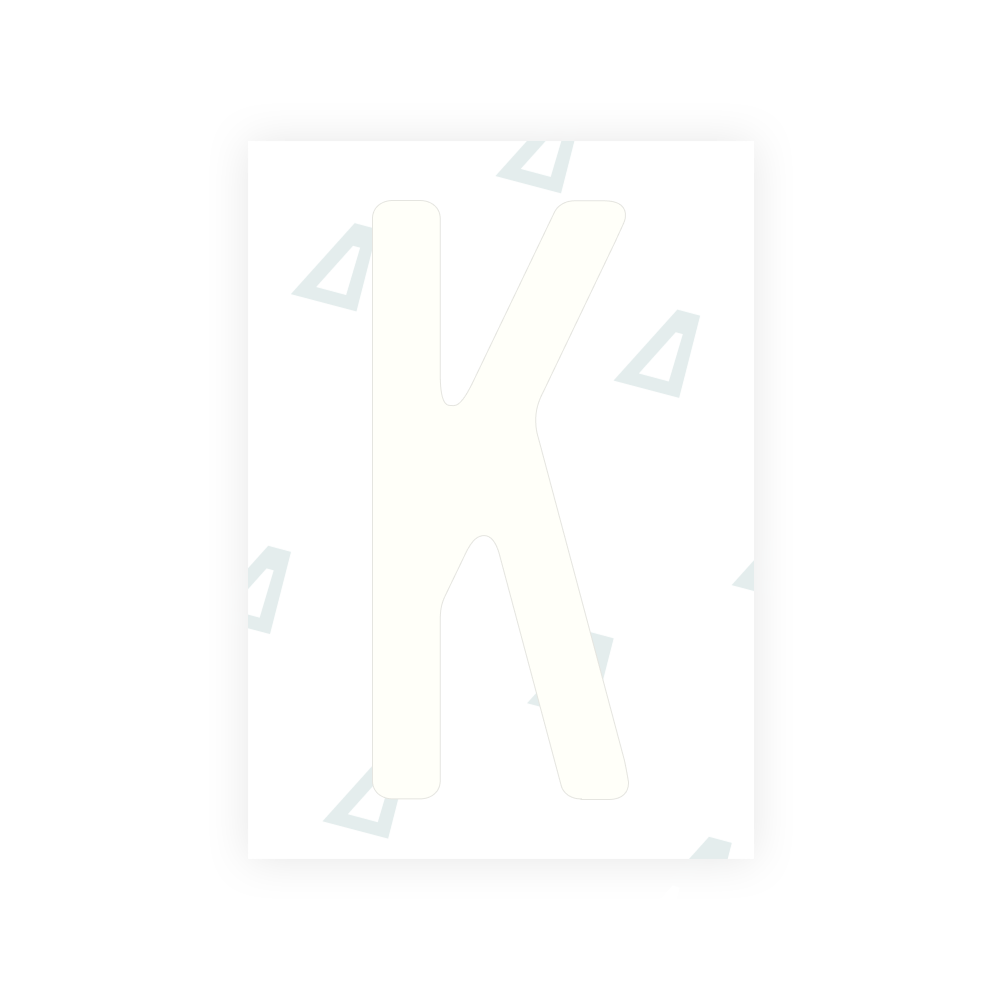 Alite Nanofilm für US-amerikanische (Rhode Island - geprägte) Kfz-Kennzeichen - Symbol "K"