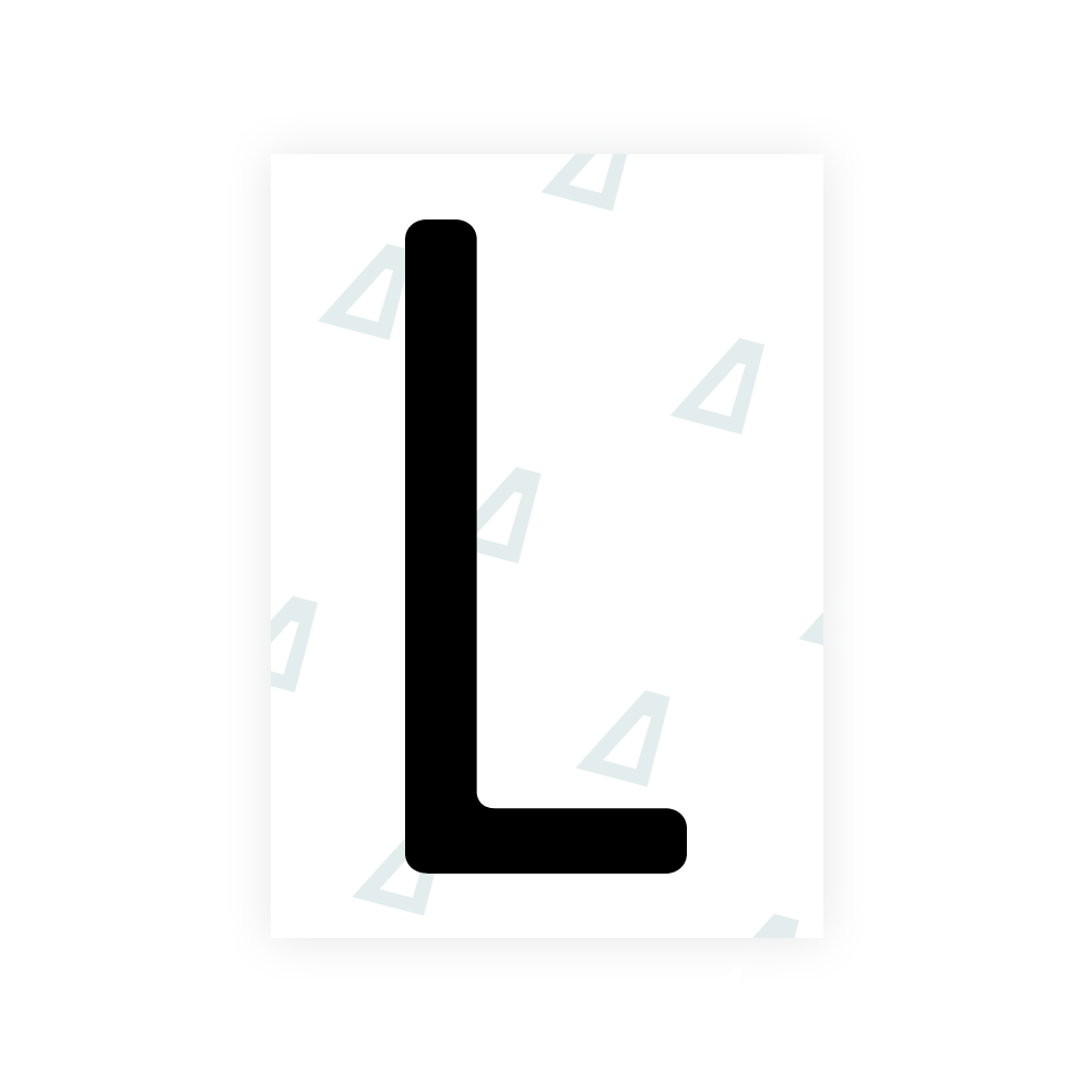 Alite Nanofilm for US (Rhode Island - Embossed) license plates - Symbol "L"