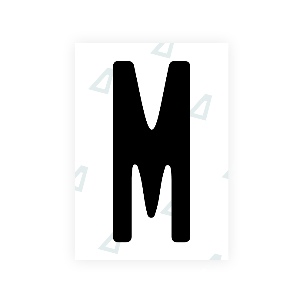 Alite Nanofilm for US (Rhode Island - Embossed) license plates - Symbol "M"