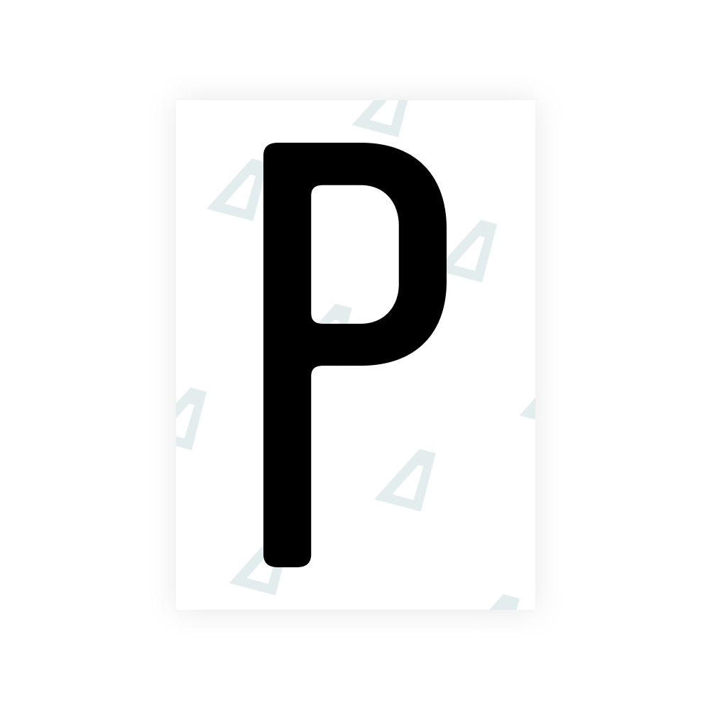 米国(ロードアイランド州 - エンボス加工)ナンバープレート用 Alite ナノフィルム - シンボル「P」