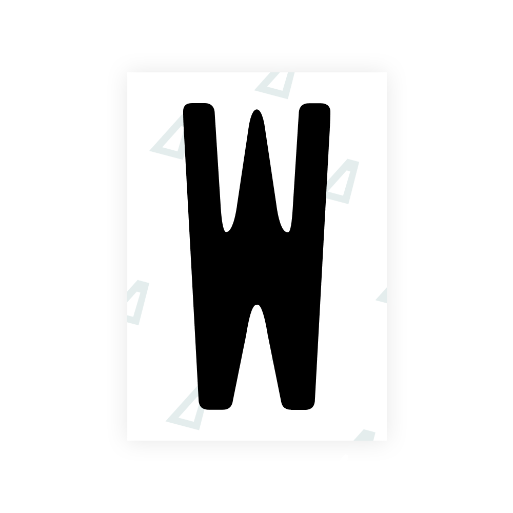 Nanofilm Alite para matrículas de EE. UU. (Rhode Island - Grabado en relieve) - Símbolo "W"