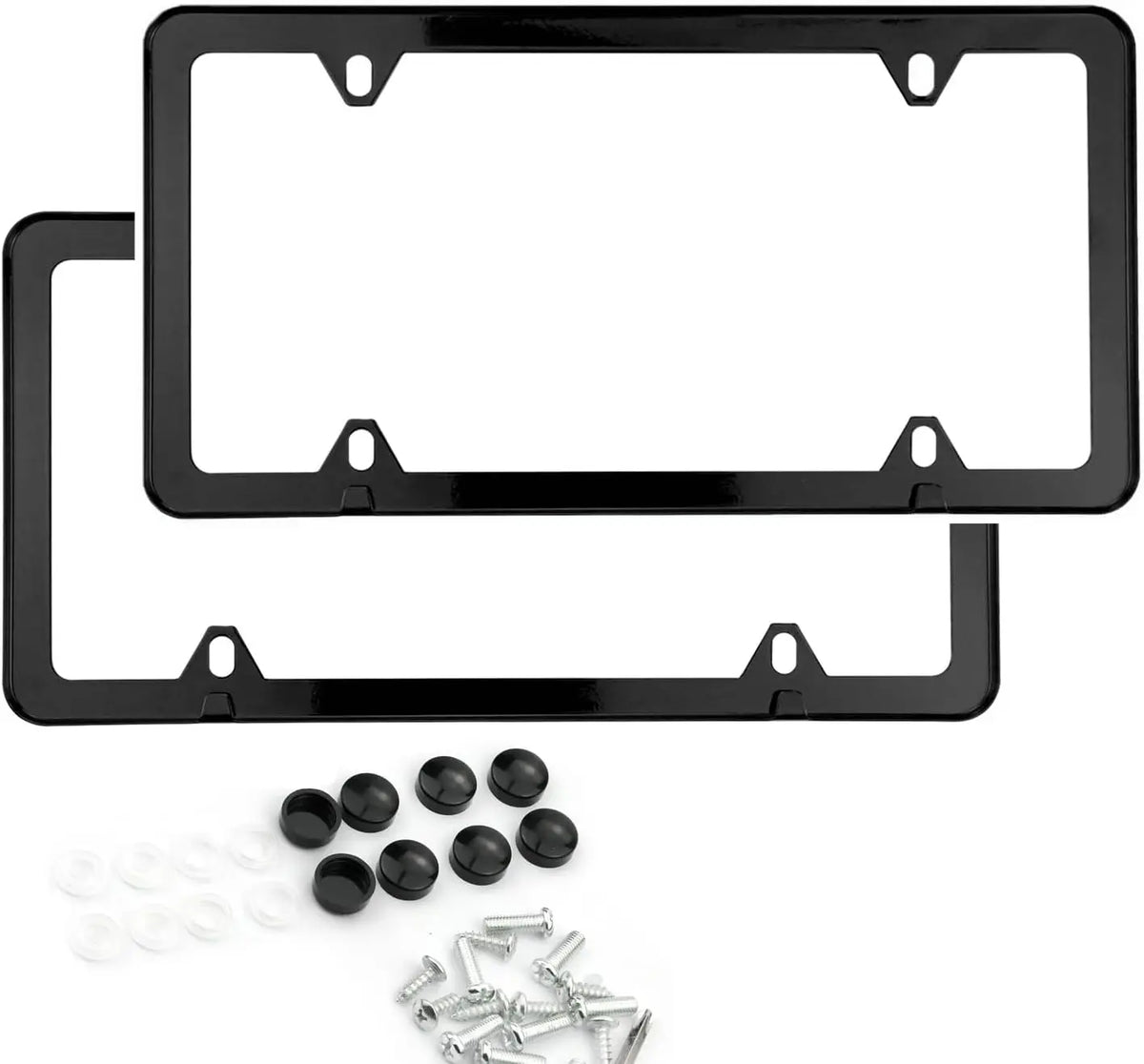 License plate frame Stainless Steel for USA (Black) 2pcs