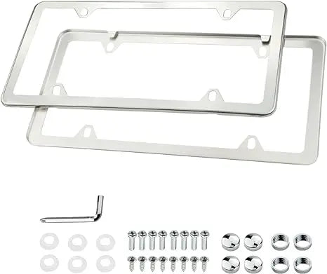 License plate frame Stainless Steel for USA (Black) 2pcs