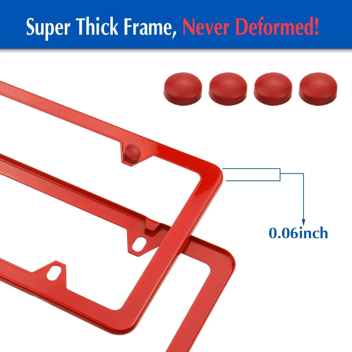 License plate frame Stainless Steel for USA (Black) 2pcs