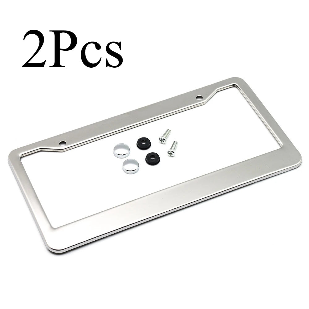 License plate frame Stainless Steel for USA (Silver)