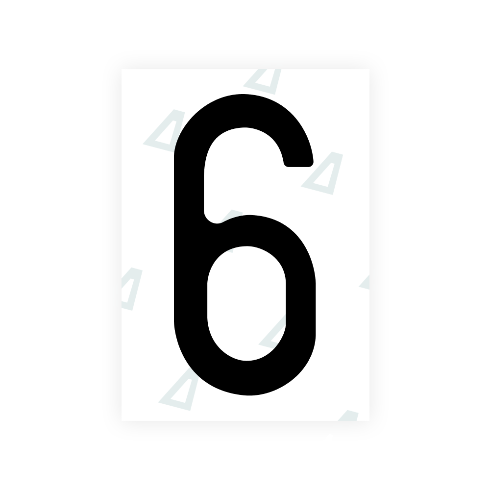 Alite Nanofilm for Saudi Arabia number plates - Symbol "6"