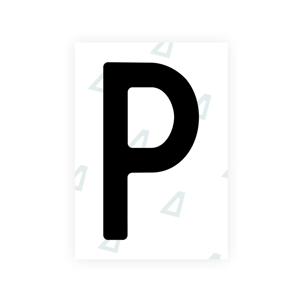 Alite Nanofilm for Slovenia number plates - Symbol "P"