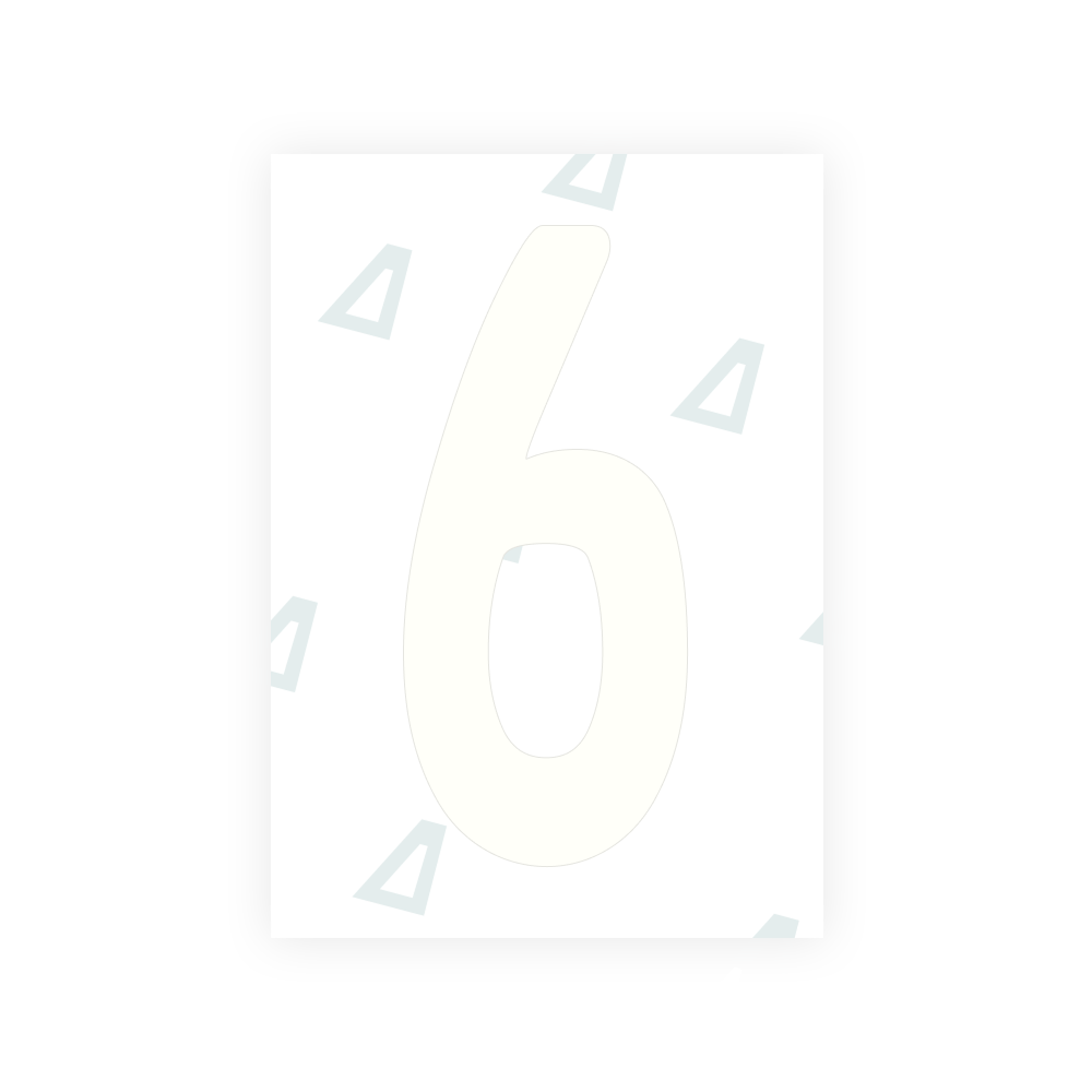Alite Nanofilm for Angola license plates - Symbol "6"