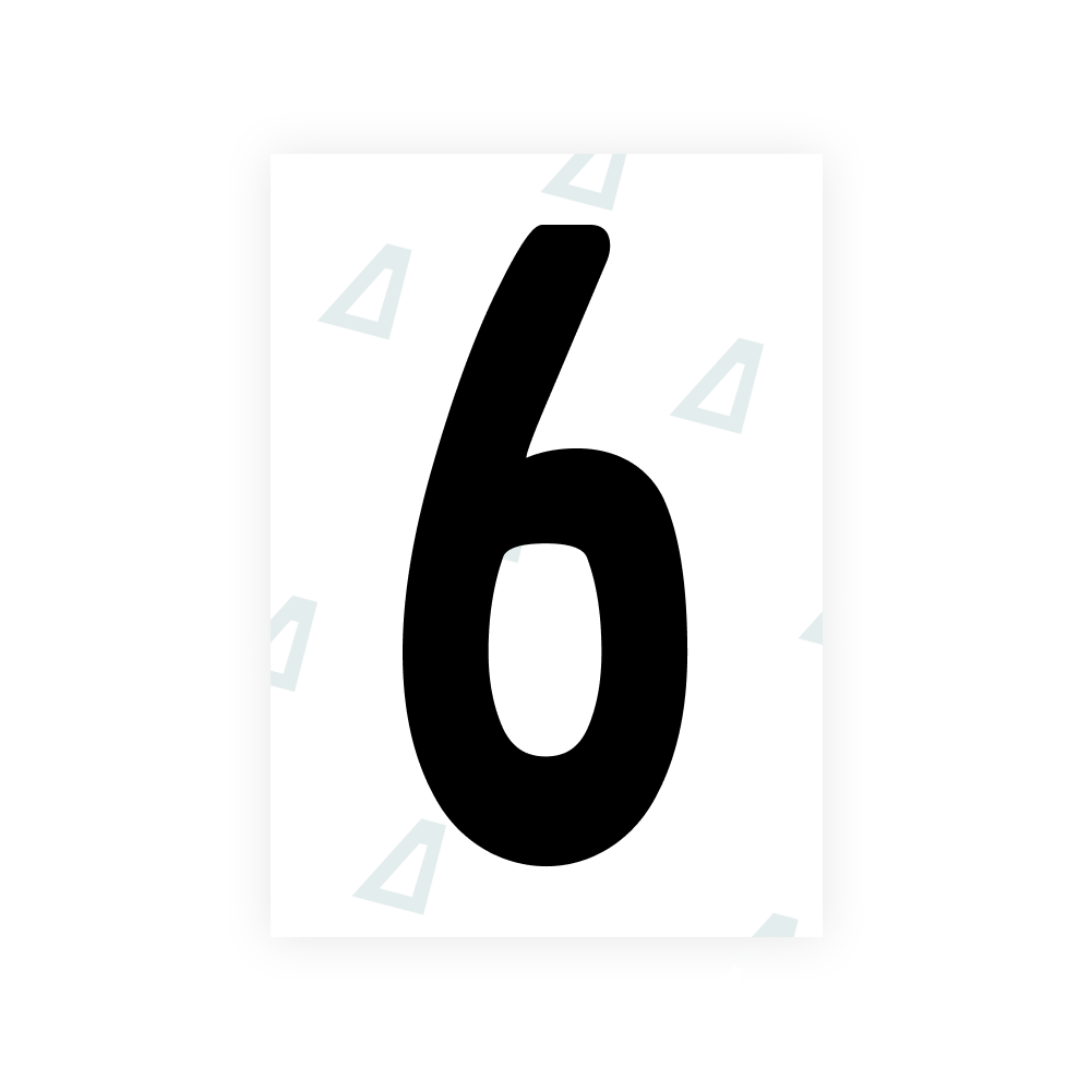 Alite Nanofilm for Angola license plates - Symbol "6"