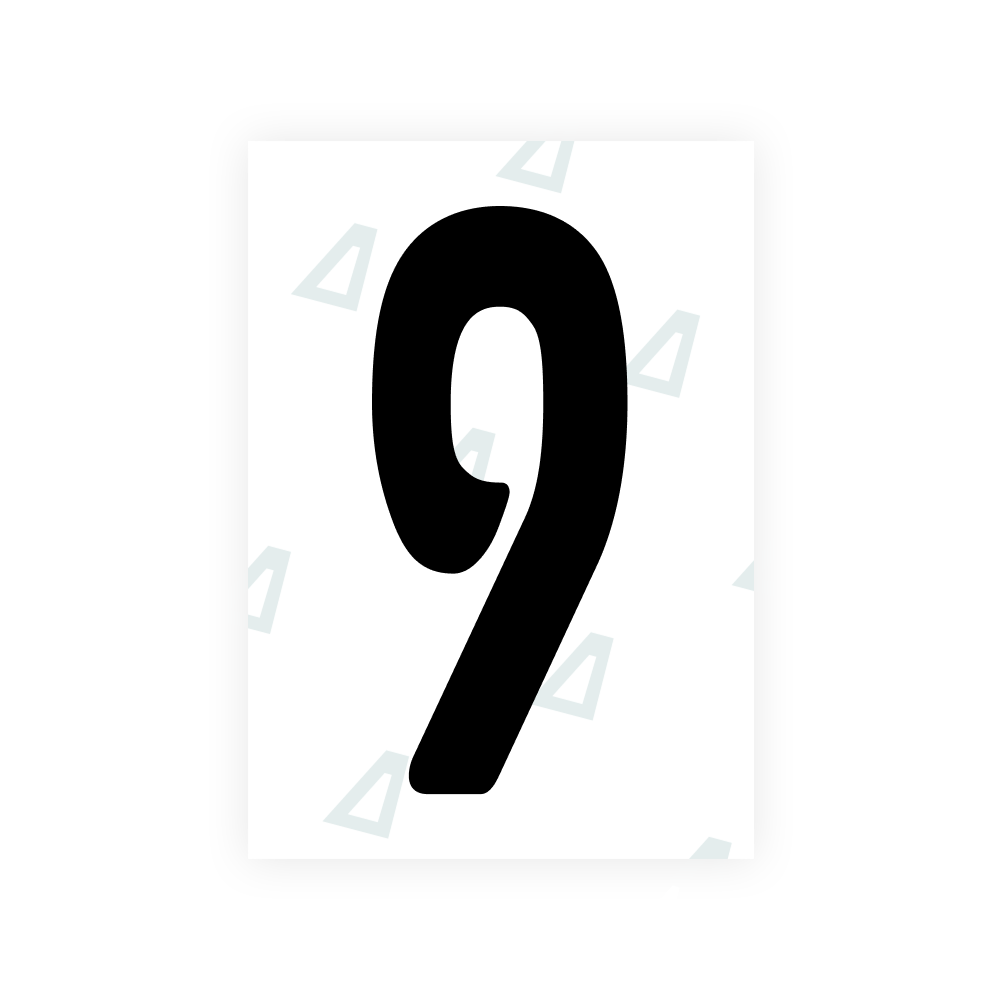 Alite Nanofilm for Angola license plates - Symbol "9"