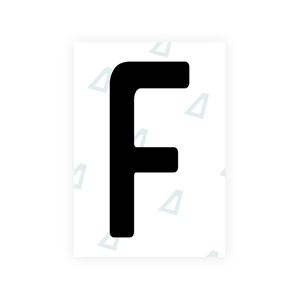 Alite Nanofilm for South Africa license plates - Symbol "F"