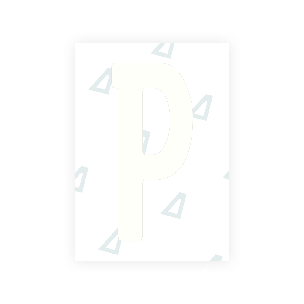 Alite Nanofilm for Angola license plates - Symbol "P"