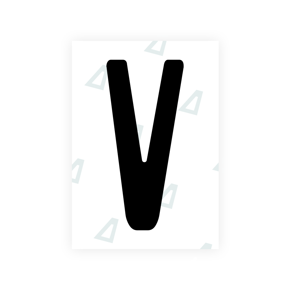 Alite Nanofilm for South Africa license plates - Symbol "V"