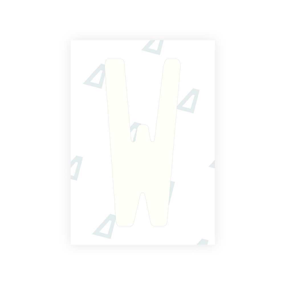 Alite Nanofilm for Angola license plates - Symbol "W"