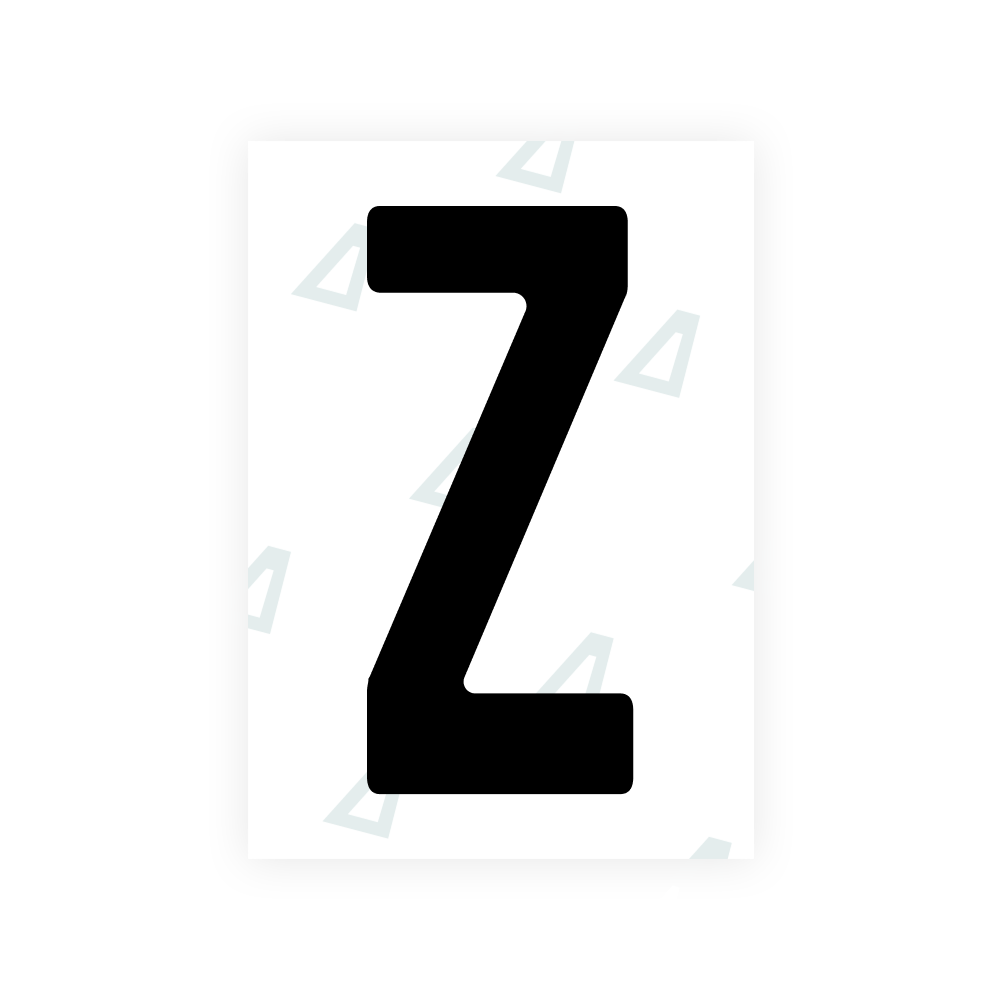 Alite Nanofilm für südafrikanische Kfz-Kennzeichen – Symbol "Z"