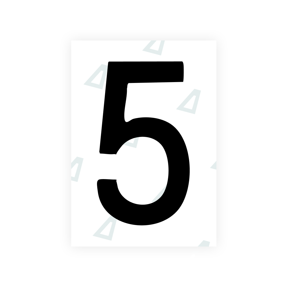 Alite Nanofilm für südkoreanische Kfz-Kennzeichen - Symbol "5"