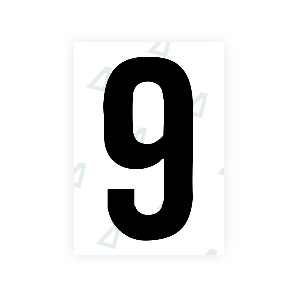 Alite Nanofilm für US-amerikanische (South Dakota) Kfz-Kennzeichen – Symbol „9“