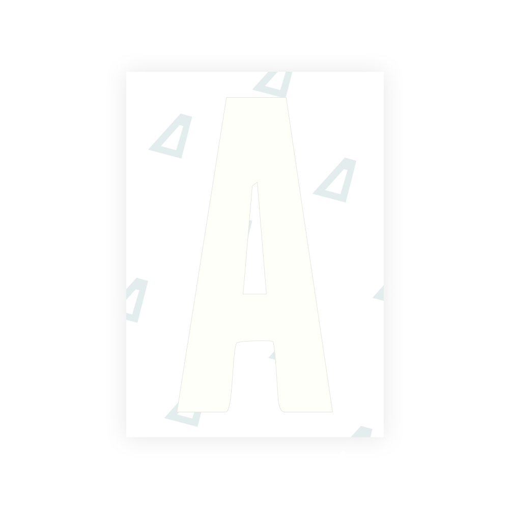 Alite Nanofilm für US-amerikanische (South Dakota) Kfz-Kennzeichen – Symbol „A“