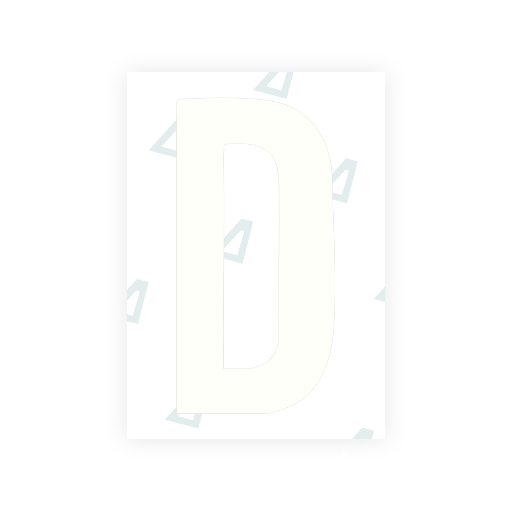 Nanofilme Alite para placas de veículos dos EUA (Dakota do Sul) - Símbolo "D"