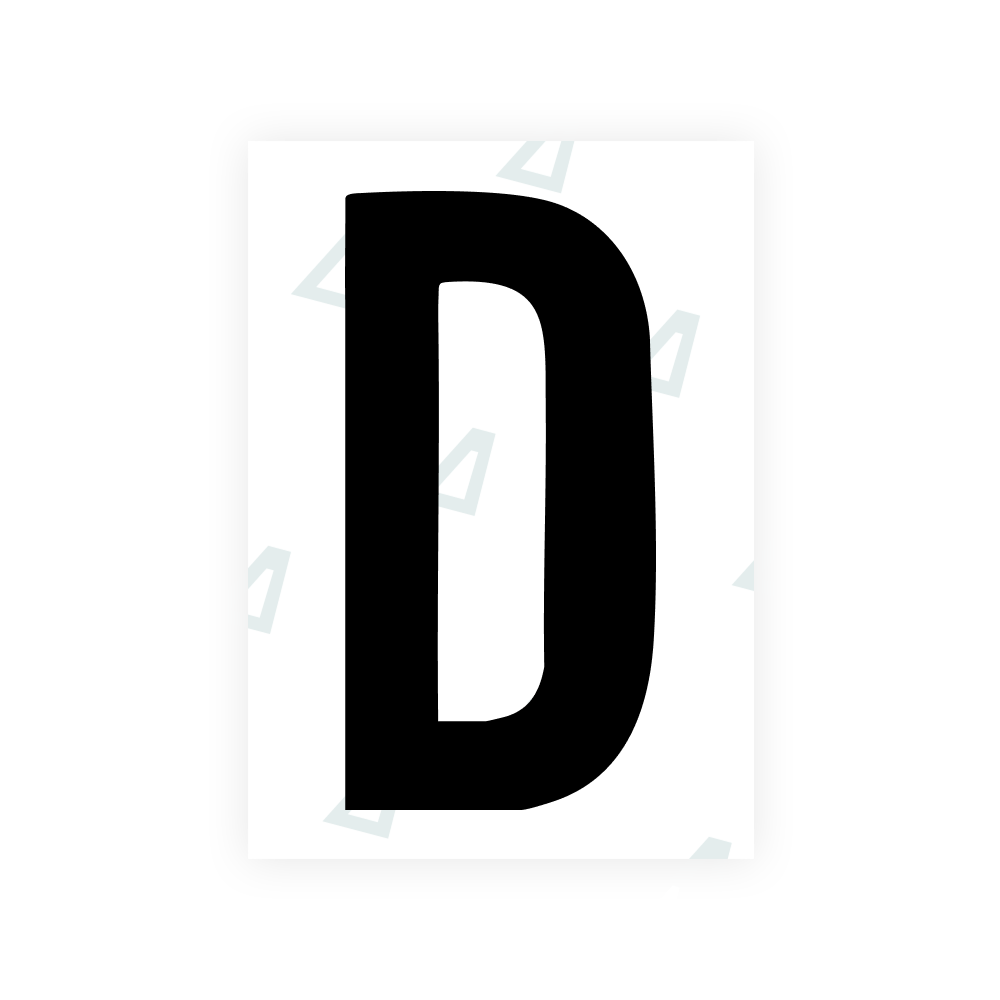 Nanofilme Alite para placas de veículos dos EUA (Dakota do Sul) - Símbolo "D"