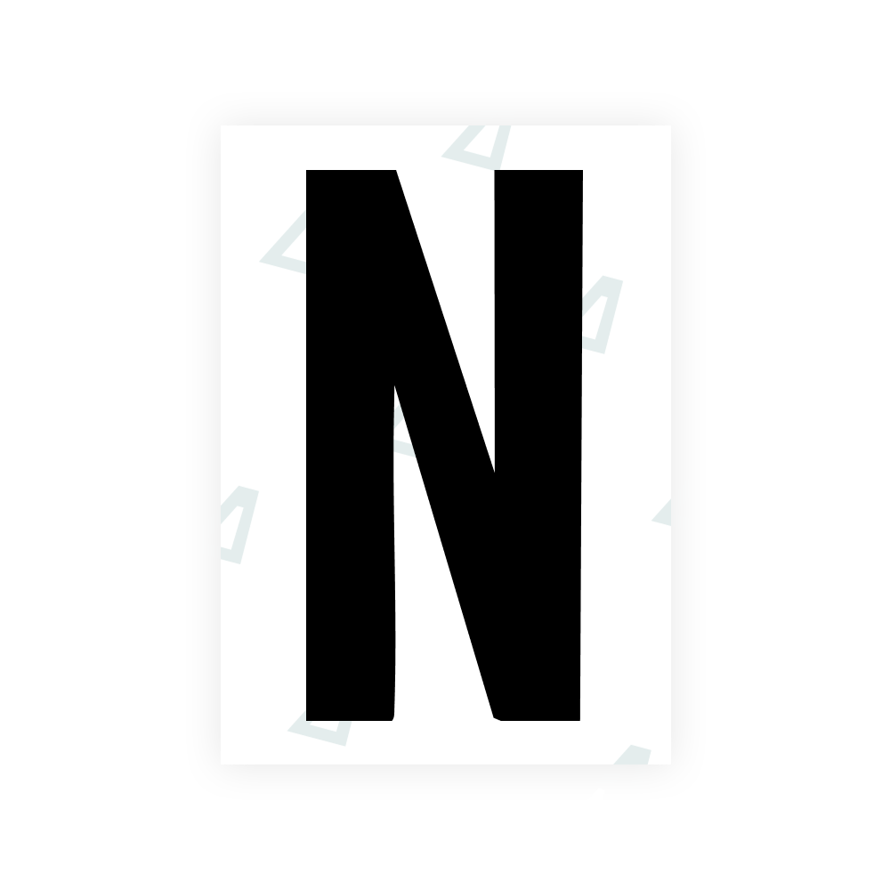 米国(サウスダコタ州)ナンバープレート用 Alite ナノフィルム - シンボル「N」