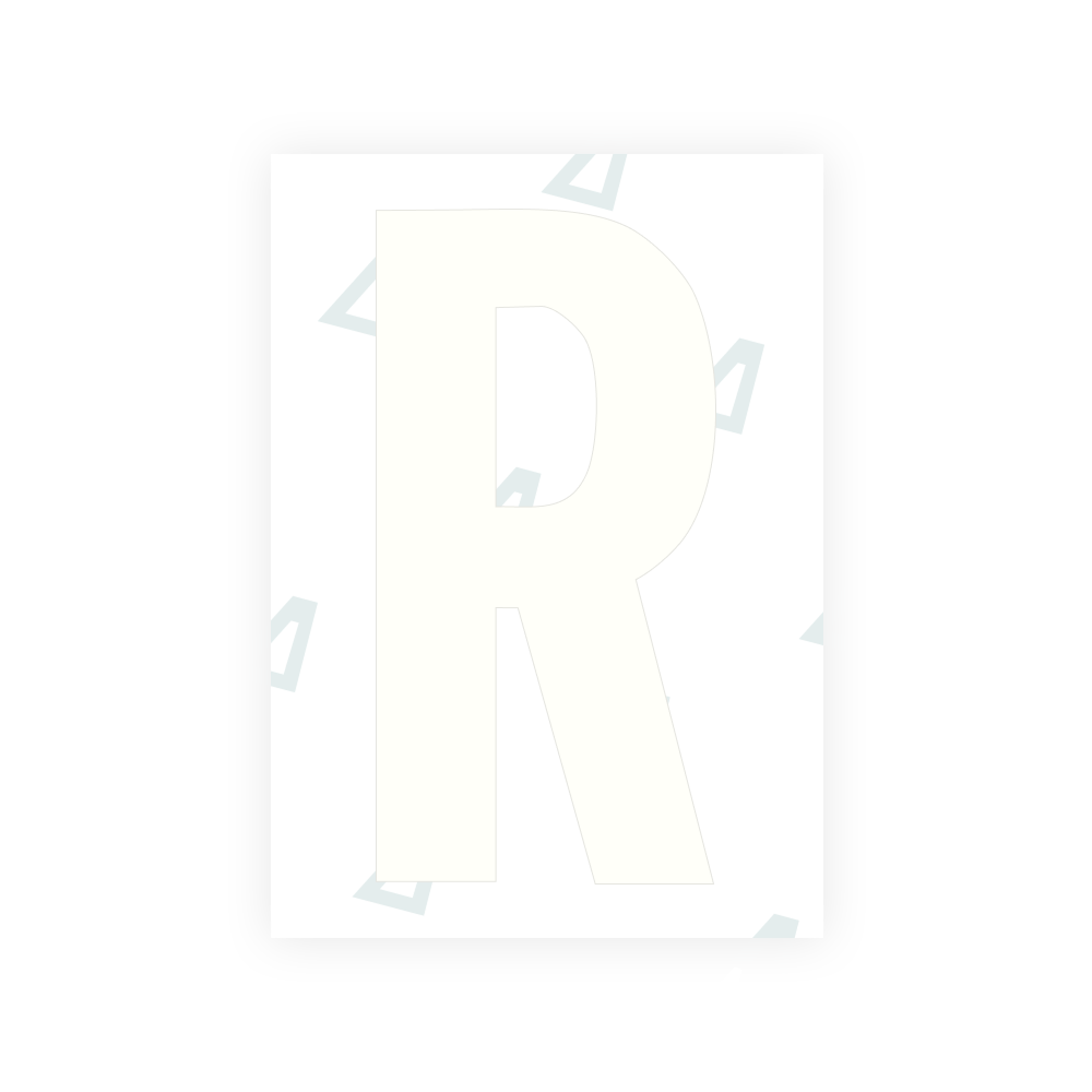 米国(サウスダコタ州)ナンバープレート用 Alite ナノフィルム - シンボル「R」