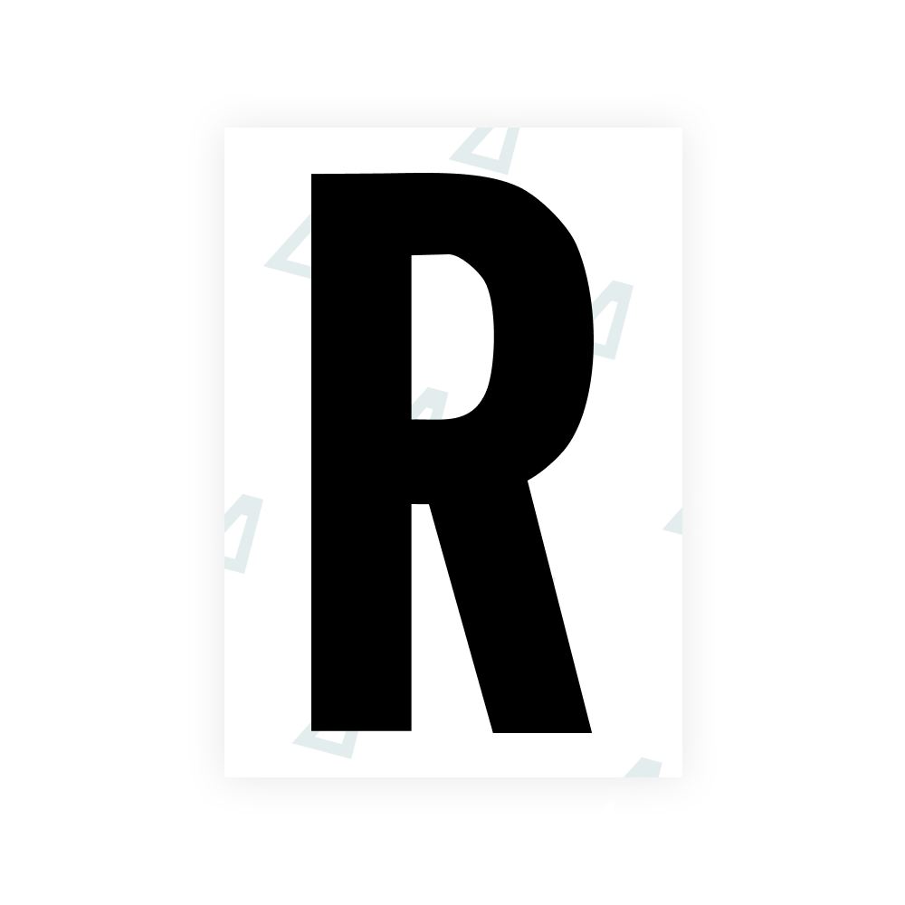 米国(サウスダコタ州)ナンバープレート用 Alite ナノフィルム - シンボル「R」
