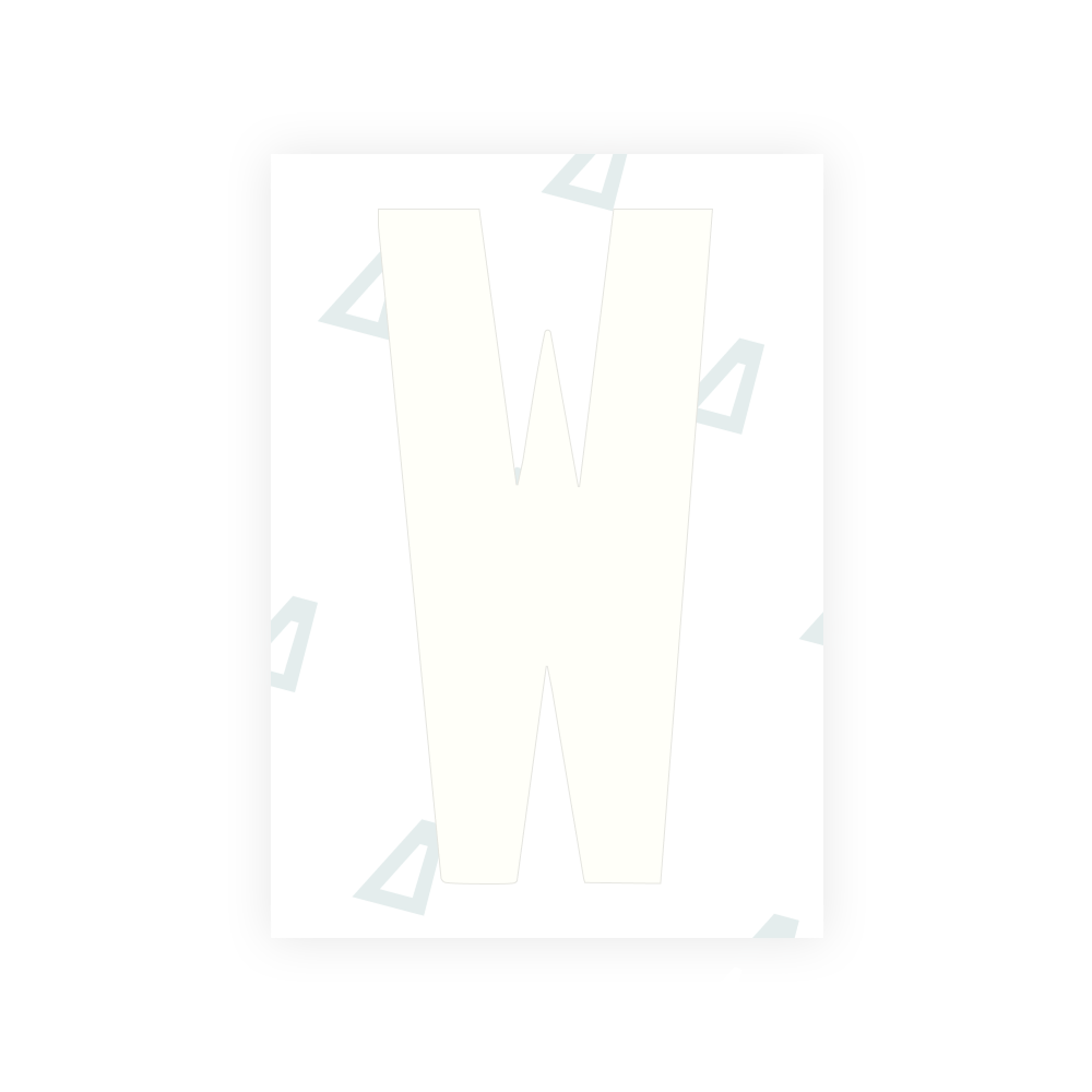 米国(サウスダコタ州)ナンバープレート用 Alite ナノフィルム - シンボル「W」